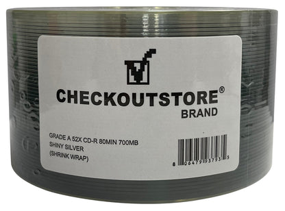 Grade A 52x CD-R 80min 700MB Shiny Silver (Shrink Wrap)
